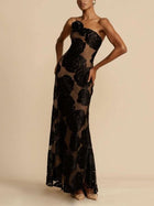 Nona 3d Rose Maxi Dress