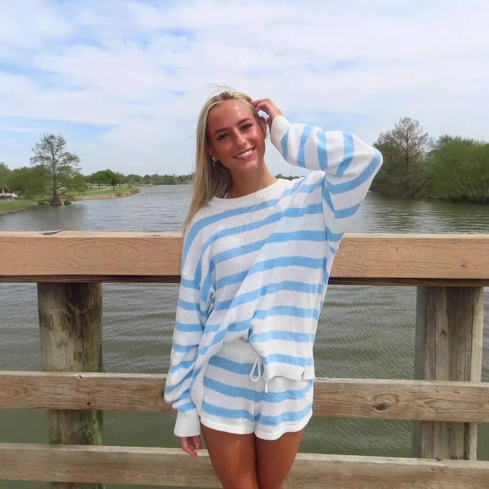 Olivia Knit Stripe Set