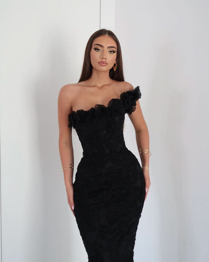 Stacy Asymmetrcial Evening Gown