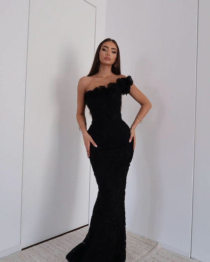 Stacy Asymmetrcial Evening Gown