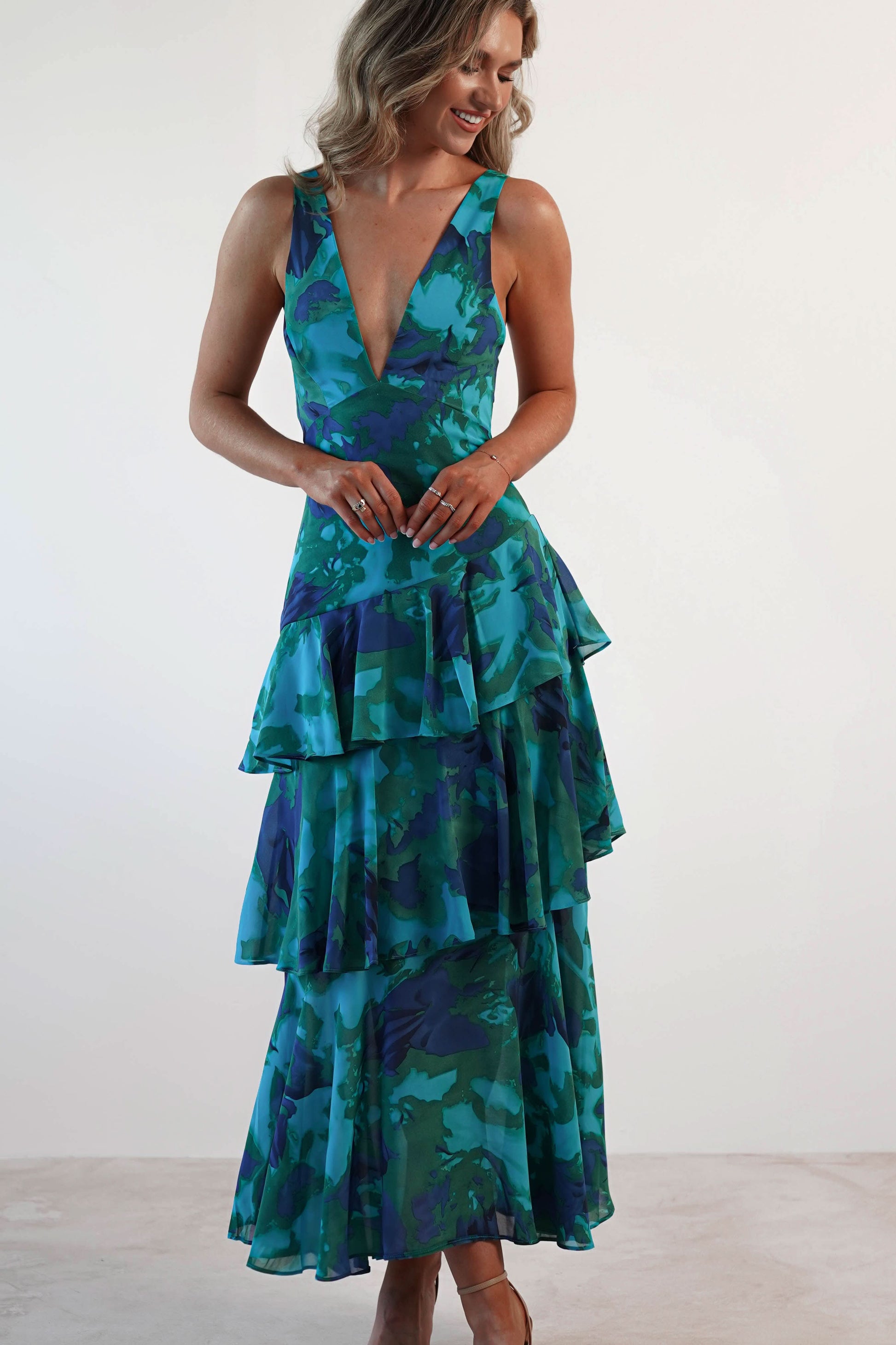 ELISA RUFFLE MAXI DRESS
