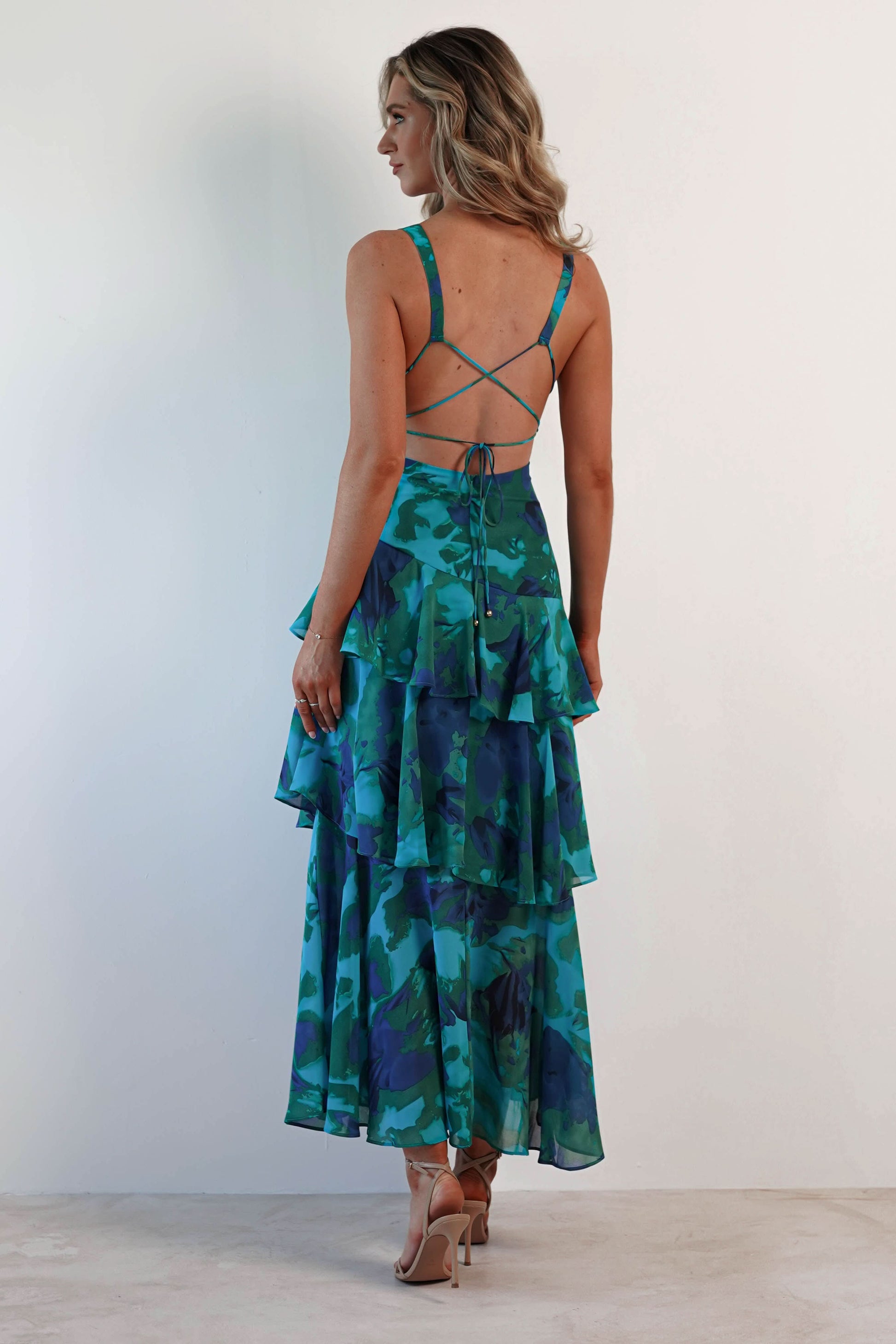 ELISA RUFFLE MAXI DRESS