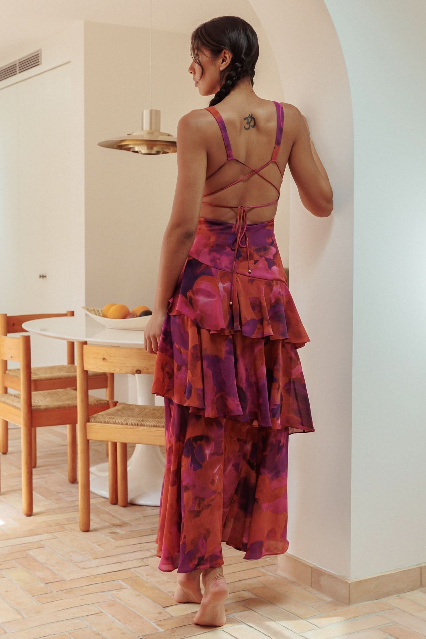 ELISA RUFFLE MAXI DRESS
