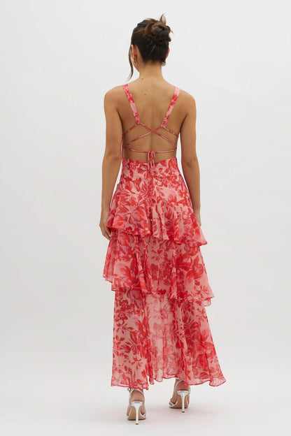 ELISA RUFFLE MAXI DRESS