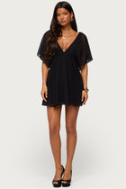 Rosalee Chiffon Babydoll Mini Dress
