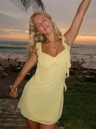 Violet Chiffon Ruffle Dress