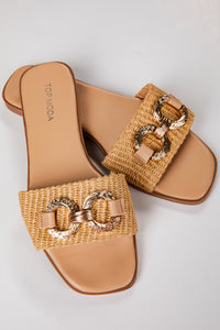 Summer Social Raffia Beige Sandals
