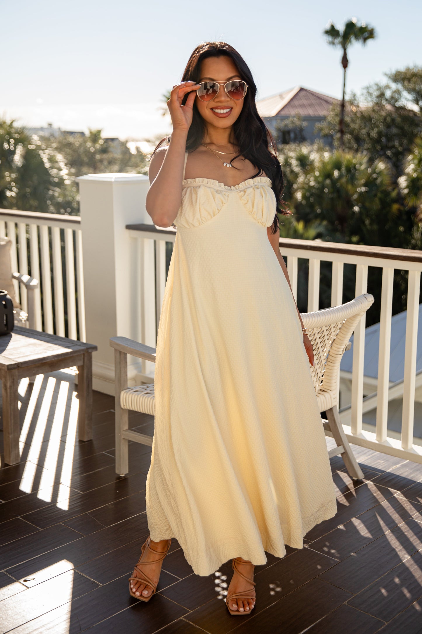 Capri Floral Maxi Dress in Bloom Blue
