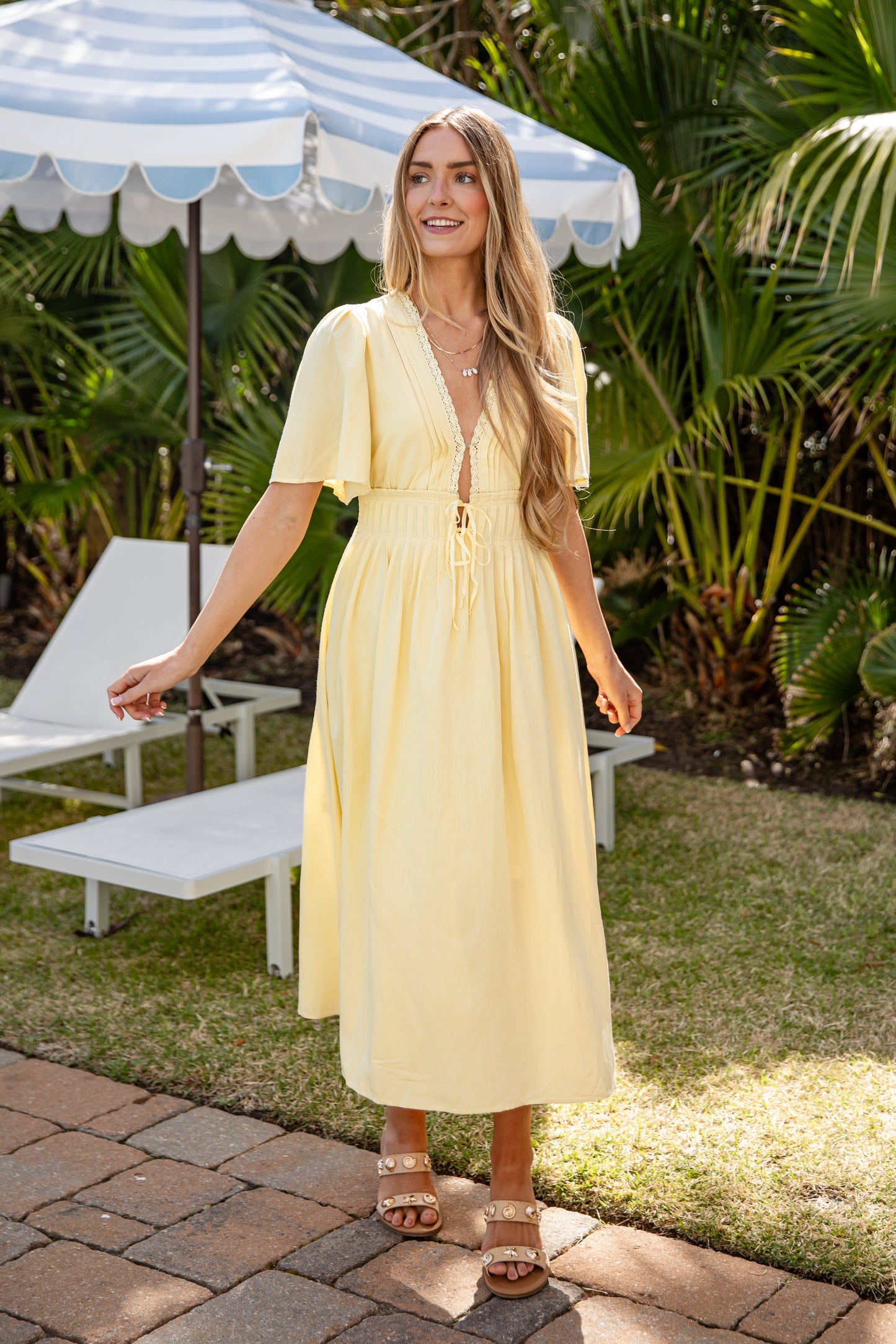 Capri Floral Maxi Dress in Bloom Blue