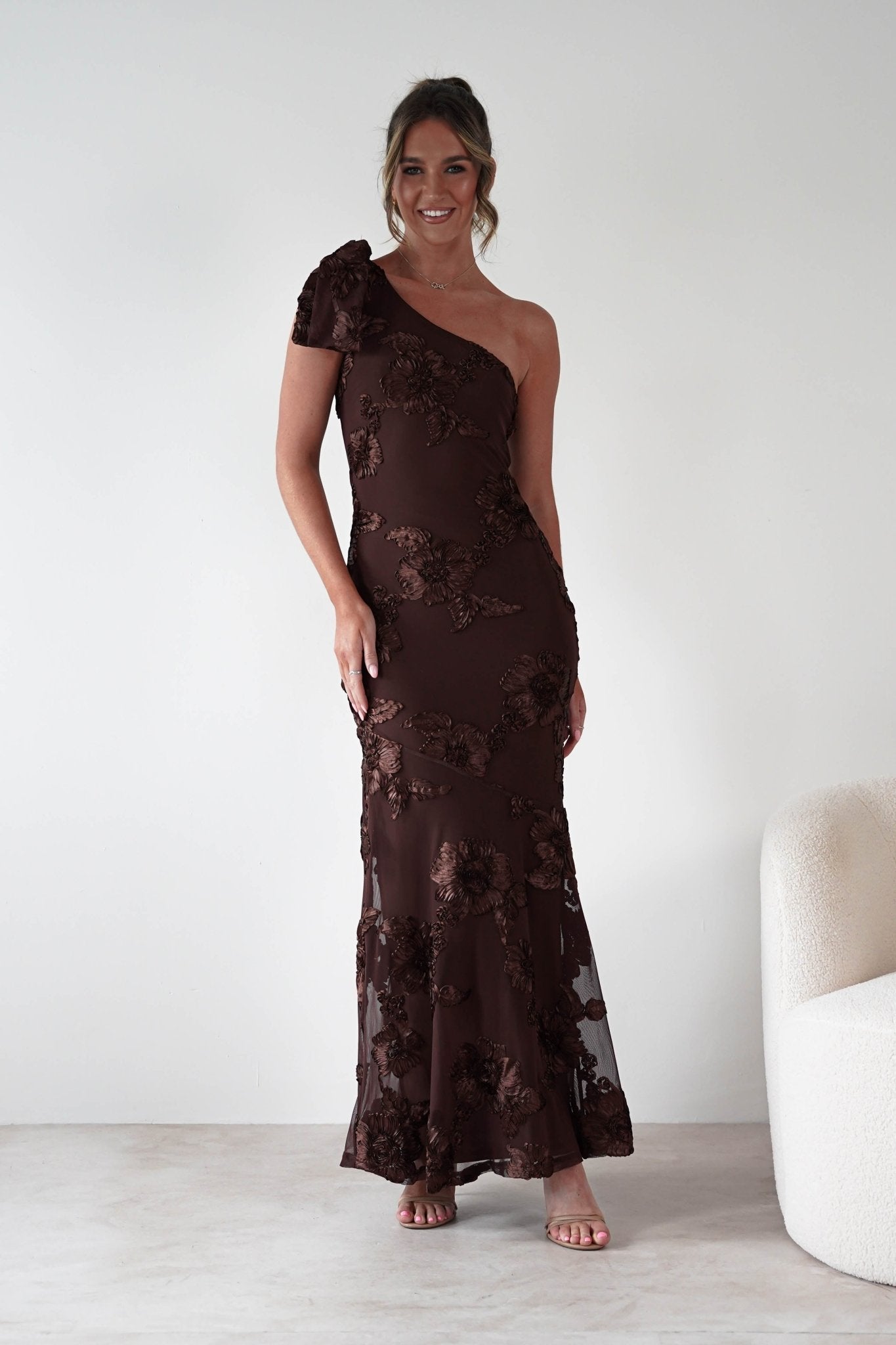 Thelma Floral Textured Maxi Dress