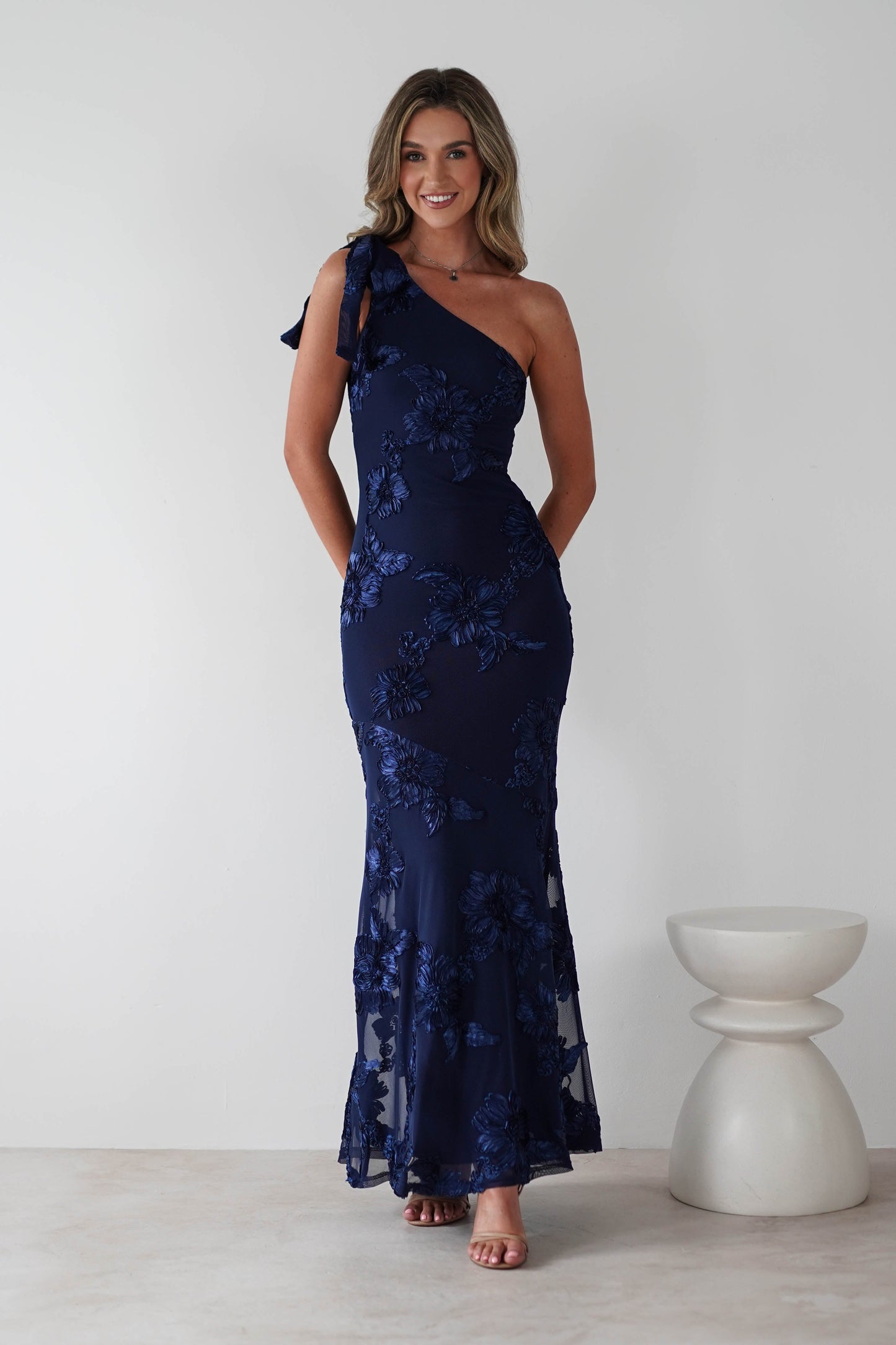 Carys Floral Textured Maxi Dress