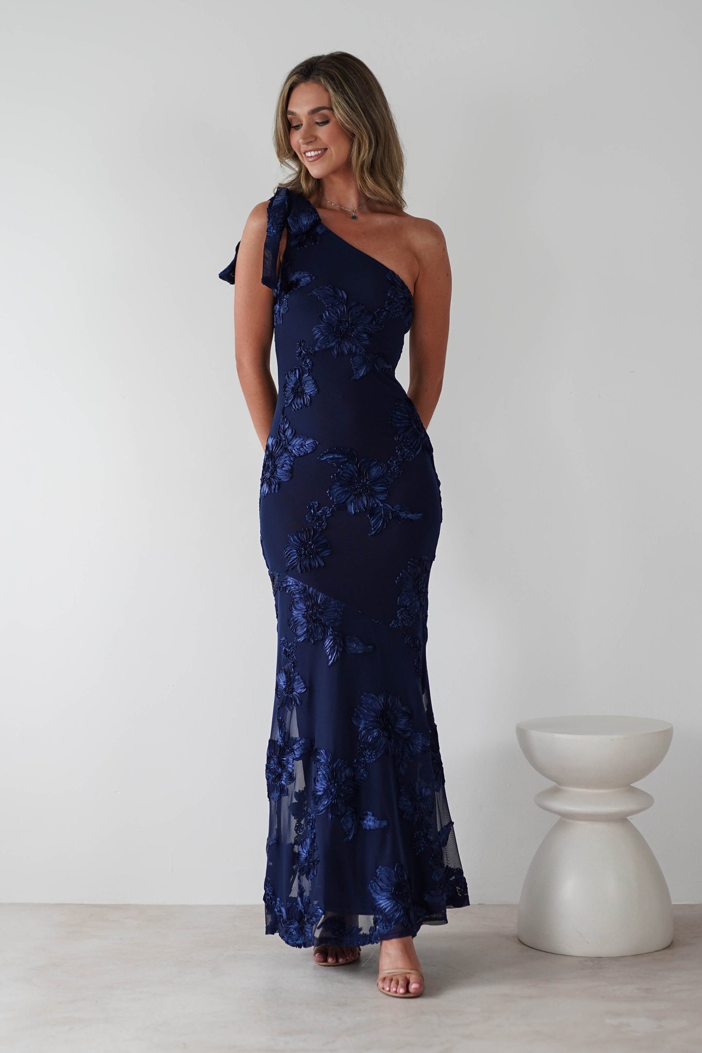 Carys Floral Textured Maxi Dress