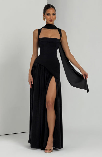 Tullulah Tulle Maxi Dress in Black