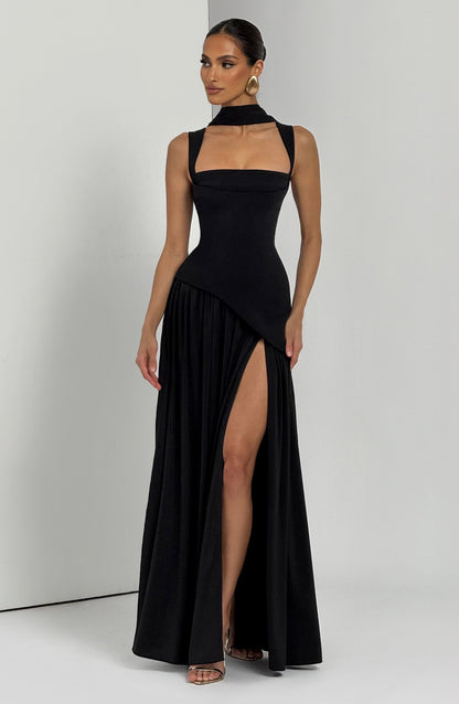 Tullulah Tulle Maxi Dress in Black
