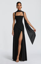 Tullulah Tulle Maxi Dress in Black