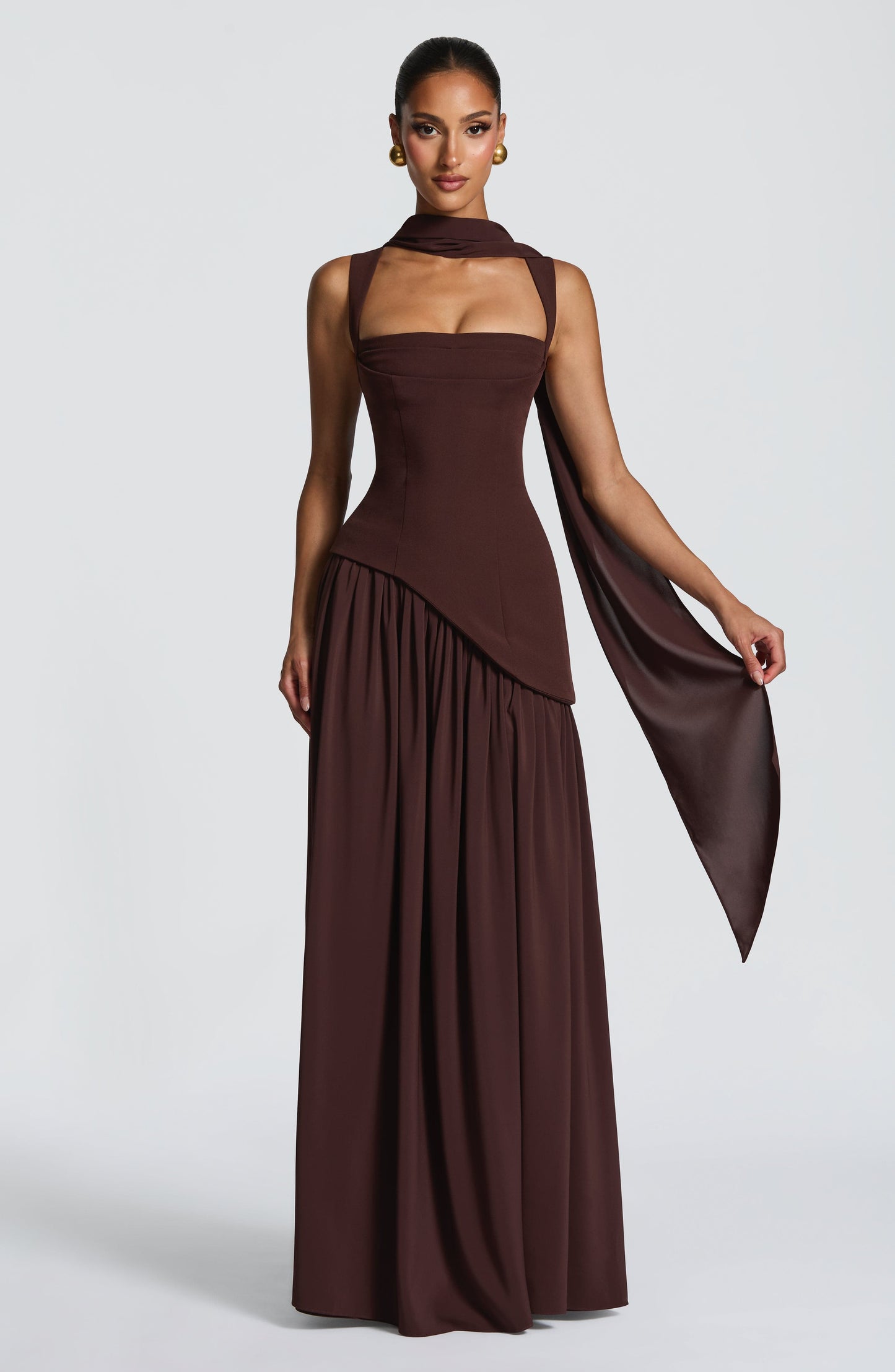 Tullulah Tulle Maxi Dress in Black