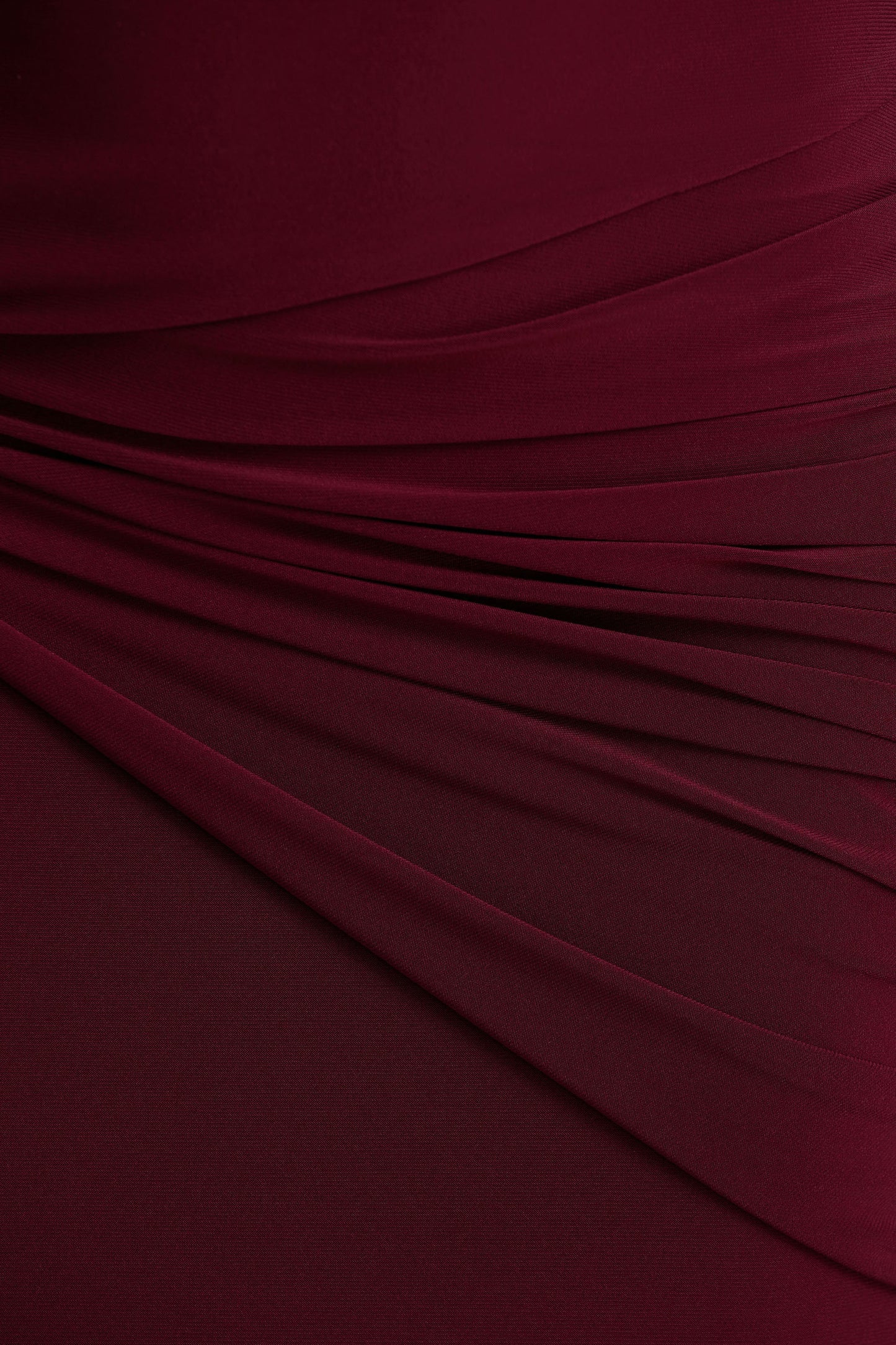 Arabella Burgundy High-Neck Maxi Dress