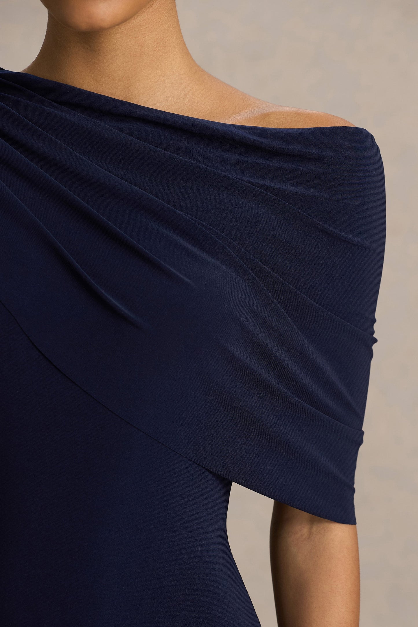 Tiana Navy Asymmetric Maxi Dress