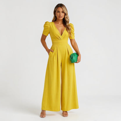 Zara Wide Leg Midi Jumpsuit