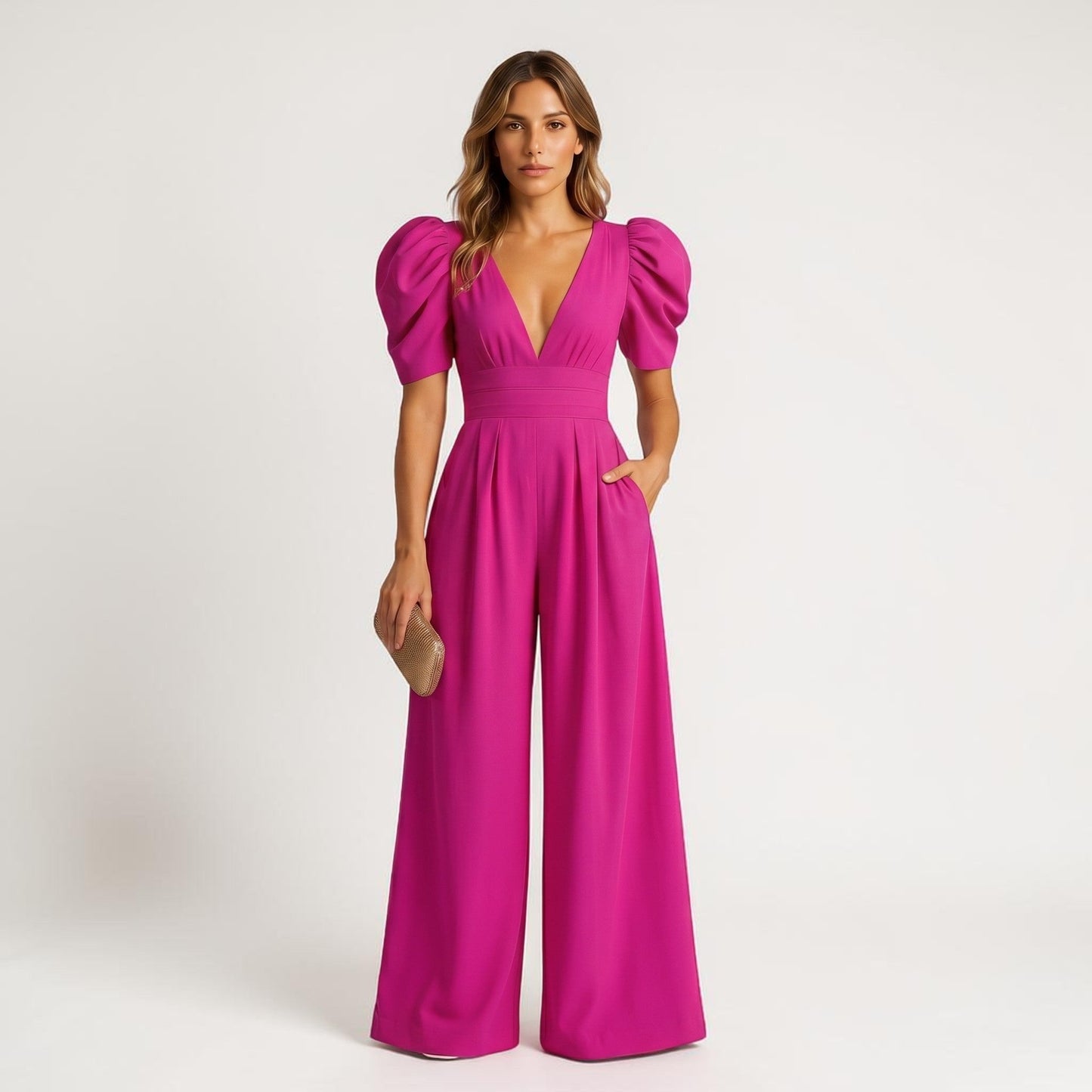 Zara Wide Leg Midi Jumpsuit