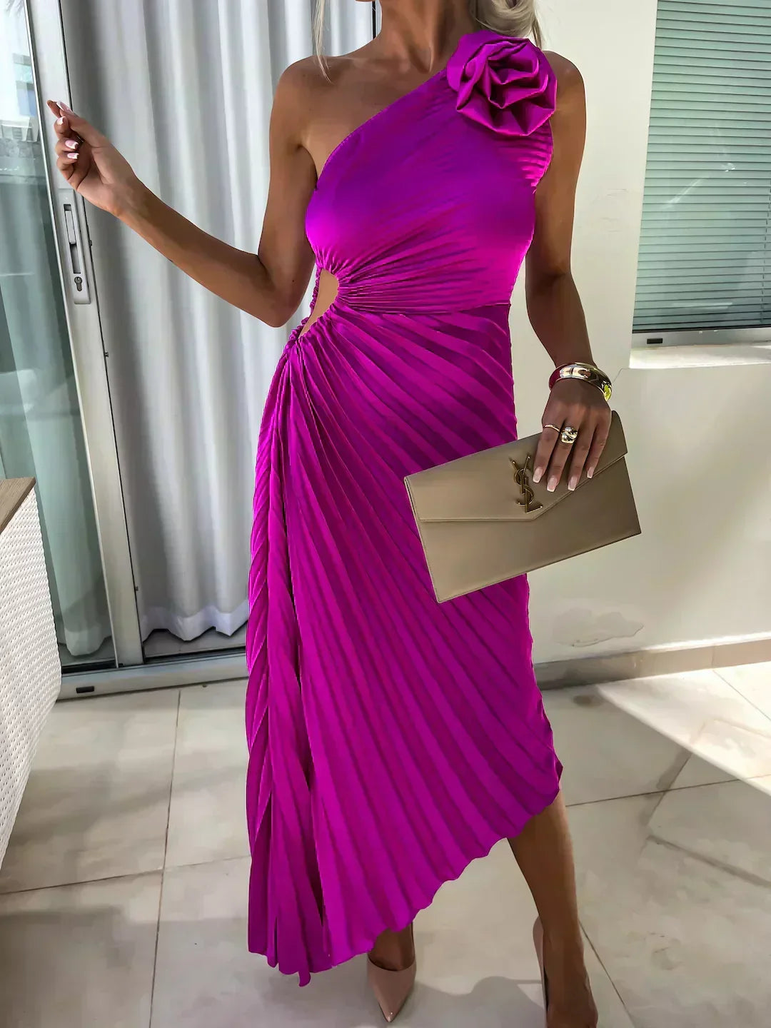 Sunday One Shoulder Midi Dress