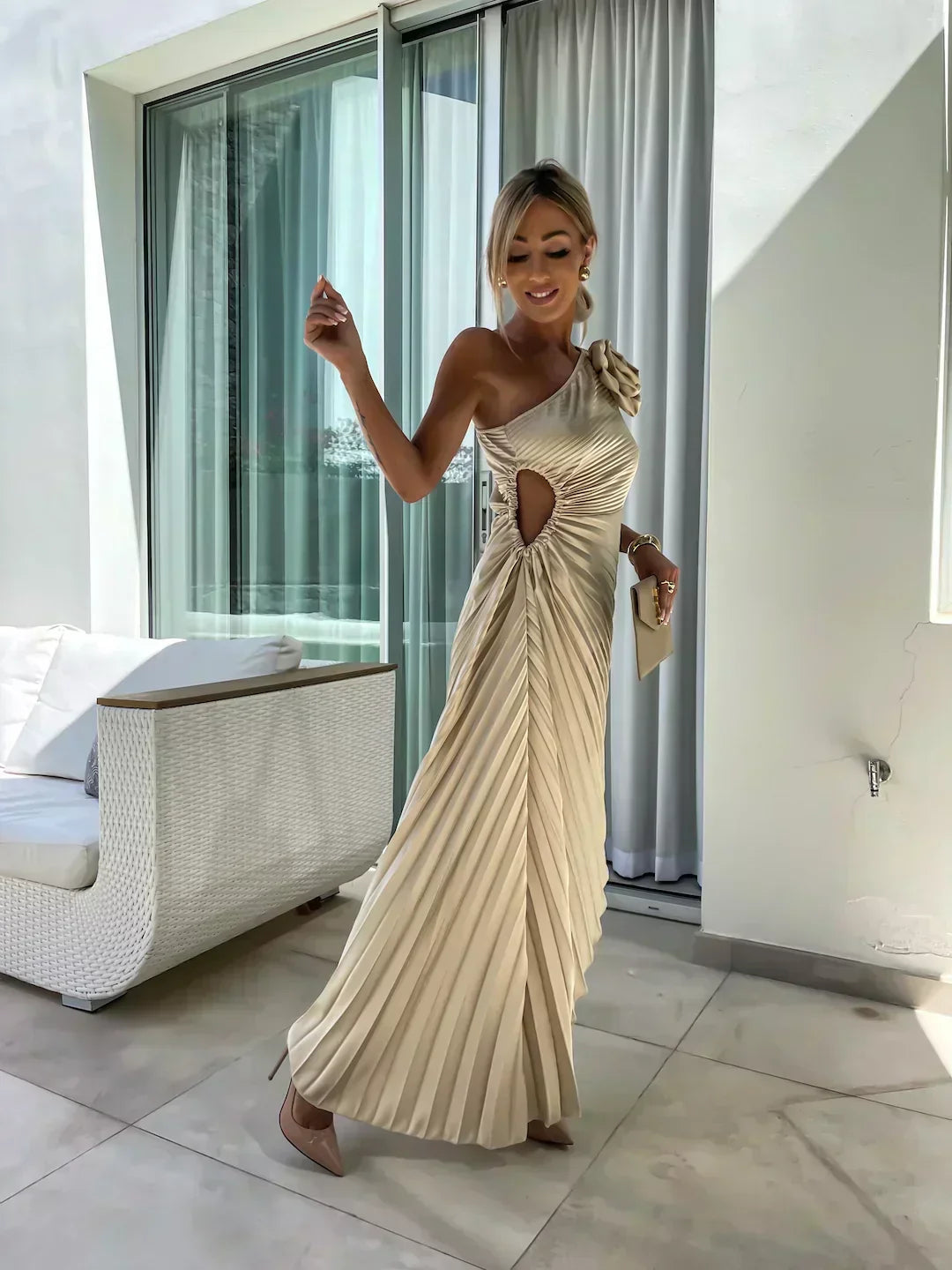 Sunday One Shoulder Midi Dress