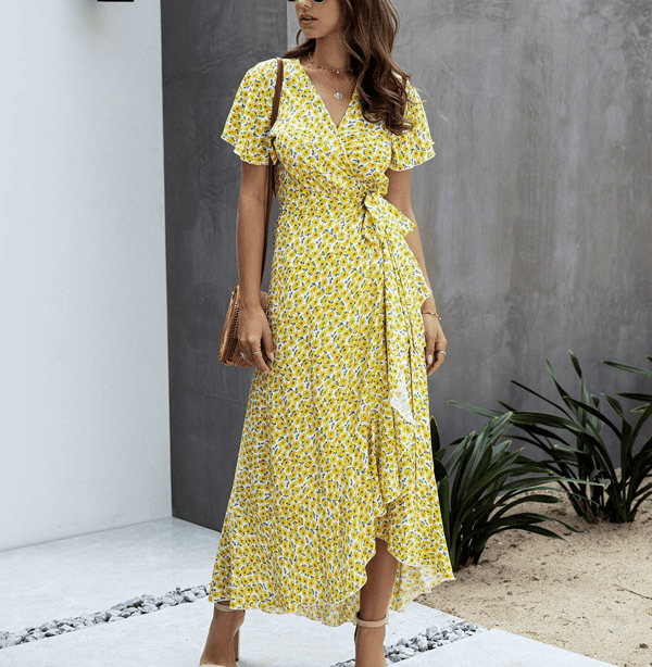 Maren Wrap Midi Dress