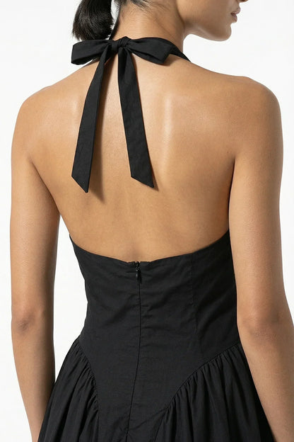 Marguerite Halter Midi Dress