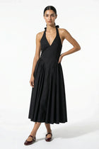 Marguerite Halter Midi Dress