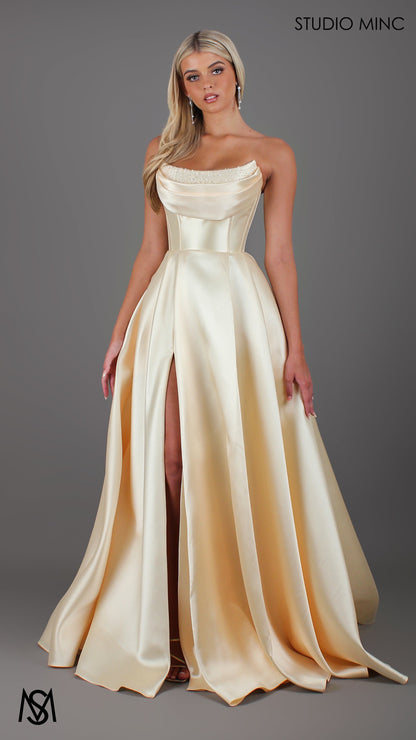 Honey Mikado Ball Gown